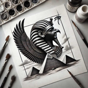 egyptian-tattoo-surrealism-distorted-reality-for-ribs – tattoo design ideas free ai generated – Gallery: other-egypt-inkby-ai