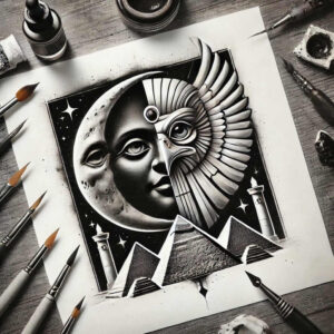 other-egypt tattoo design ideas layered shading ankh represents resilience