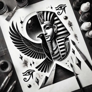 other-egypt tattoo design ideas Surrealism transcendent detailed for temple