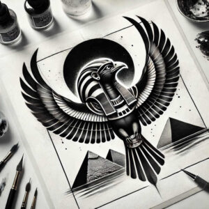 other-egypt tattoo design ideas minimal ritualistic for shoulder blade