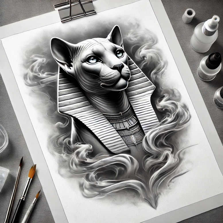 other-egypt tattoo design ideas Surrealism shimmering forms sacred geometry represents resilience