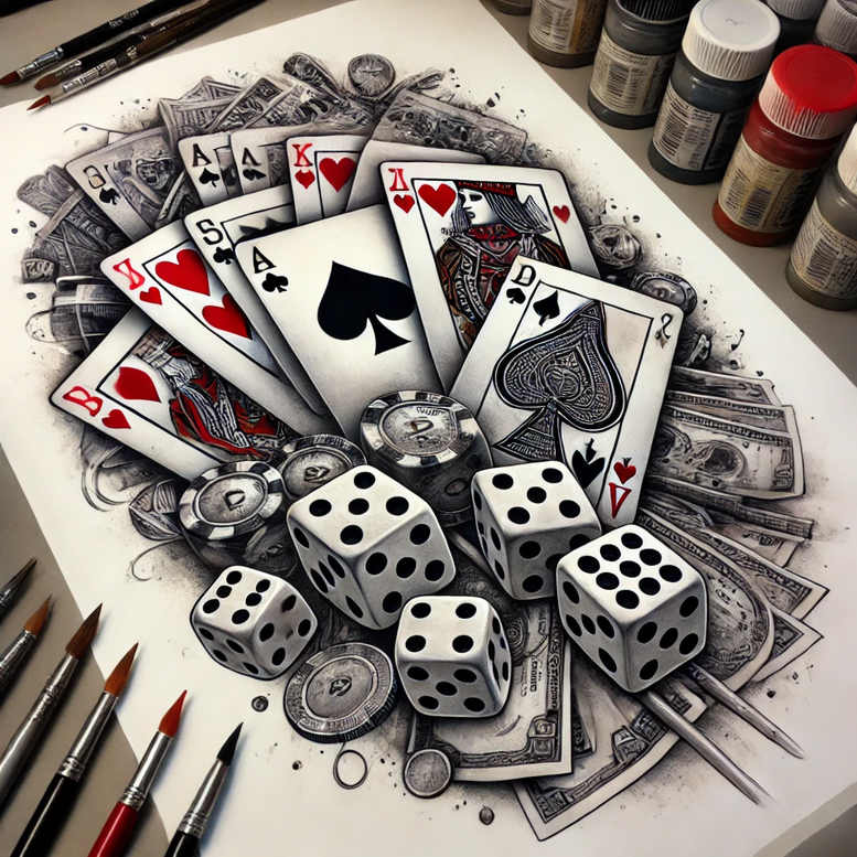motorcycle-hobby – tattoo design ideas free ai generated – surrealism-distorted-reality – for-back – Gallery: other-hobby-inkby-ai
