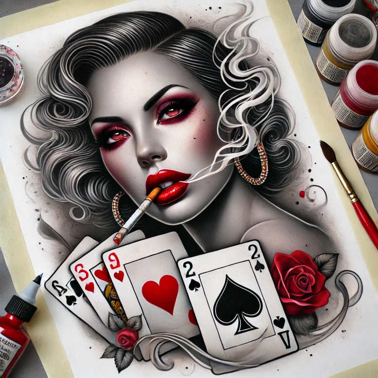 other-hobby tattoo design ideas expressive lines diverse stands for determination