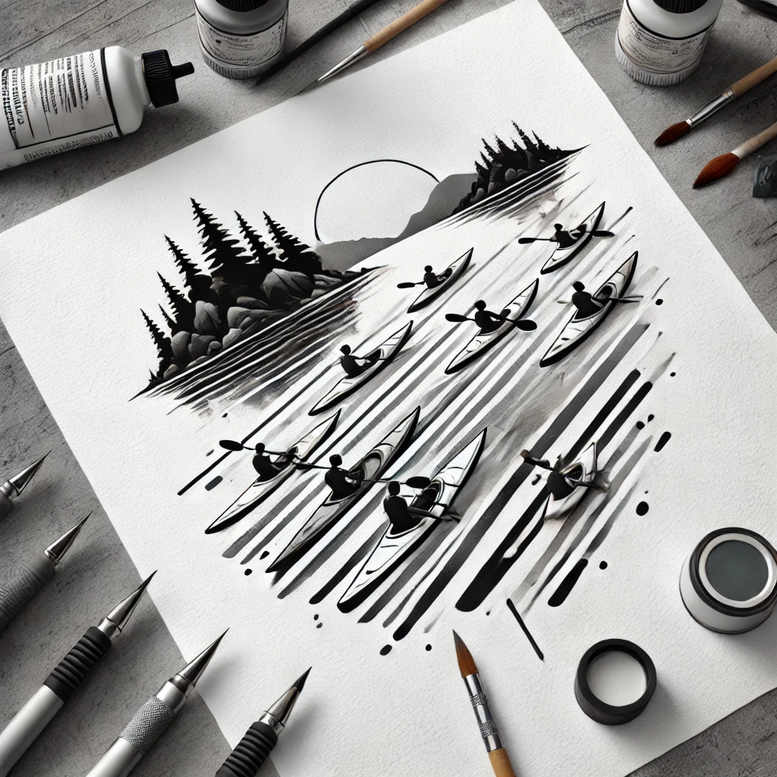 other-hobby tattoo design ideas strong outlines dynamic represents determination