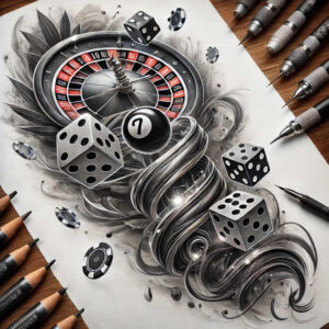 technical-hobby-for-men – tattoo design ideas free ai generated – neotraditional-vivid-hues – for-behind-ear – Gallery: other-hobby-inkby-ai