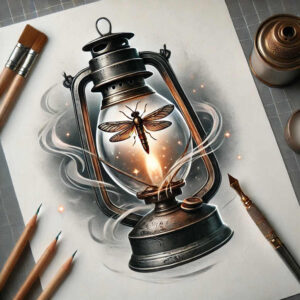 gentle-angle – tattoo design ideas free ai generated – surrealism-enigmatic-light – for-hip – Gallery: other-other-inkby-ai