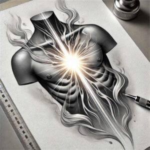 symbolic – tattoo design ideas free ai generated – surrealism-juxtaposition – for-back-shoulder – Gallery: other-other-inkby-ai
