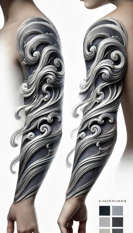 unadorned – tattoo design ideas free ai generated – neotraditional-color-overlays – for-forearm – Gallery: other-other-inkby-ai