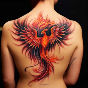phoenix-symbol-of-transformation – tattoo design ideas free ai generated – realism-skin-texture – for-triceps – Gallery: phoenix-inkby-ai