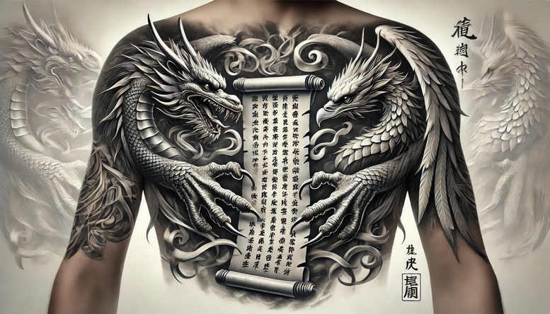 phoenix-with-expression – tattoo design ideas free ai generated – realism-realistic-color – for-shoulder – Gallery: phoenix-inkby-ai