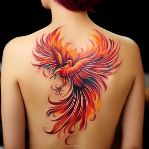 phoenix-with-symbol – tattoo design ideas free ai generated – surrealism-shifting-shapes – for-wrist – Gallery: phoenix-inkby-ai