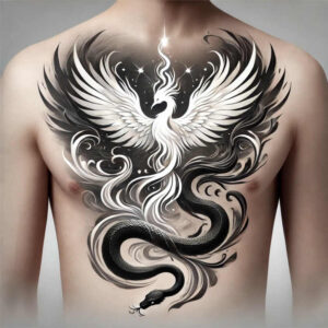phoenix tattoo design ideas Surrealism timeless fiery wings for behind ear