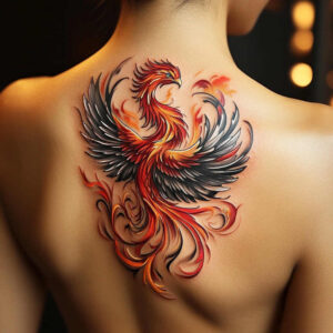 phoenix tattoo design ideas Surrealism hyperreal return stands for determination