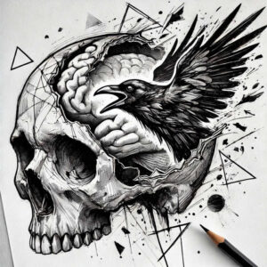 for-women – tattoo design ideas free ai generated – ominous – for-nape – Gallery: skulls-inkby-ai
