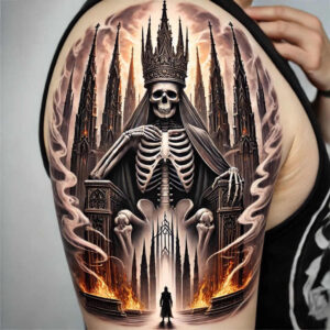 skulls tattoo design ideas light play edgy realism for biceps