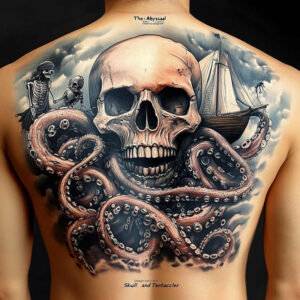 skulls tattoo design ideas vibrant palette skeletal art for calf
