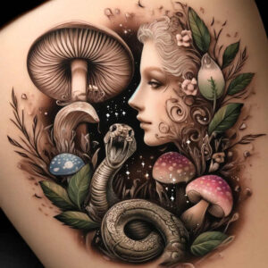 rebirth-symbol-snake-tattoo – tattoo design ideas free ai generated – iconic – for-stomach – Gallery: snakes-inkby-ai