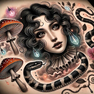 snakes tattoo design ideas refined contrast gentle for abdomen