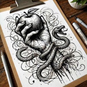 snakes tattoo design ideas Surrealism phantasm point minimal shows determination
