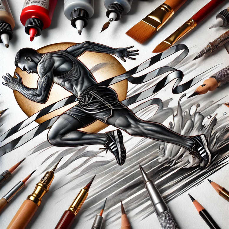 motivation – tattoo design ideas free ai generated – surrealism-hyperreal – for-inner-arm – Gallery: sport-inkby-ai