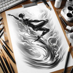 sport tattoo design ideas no background competitive vibe for shoulder blade