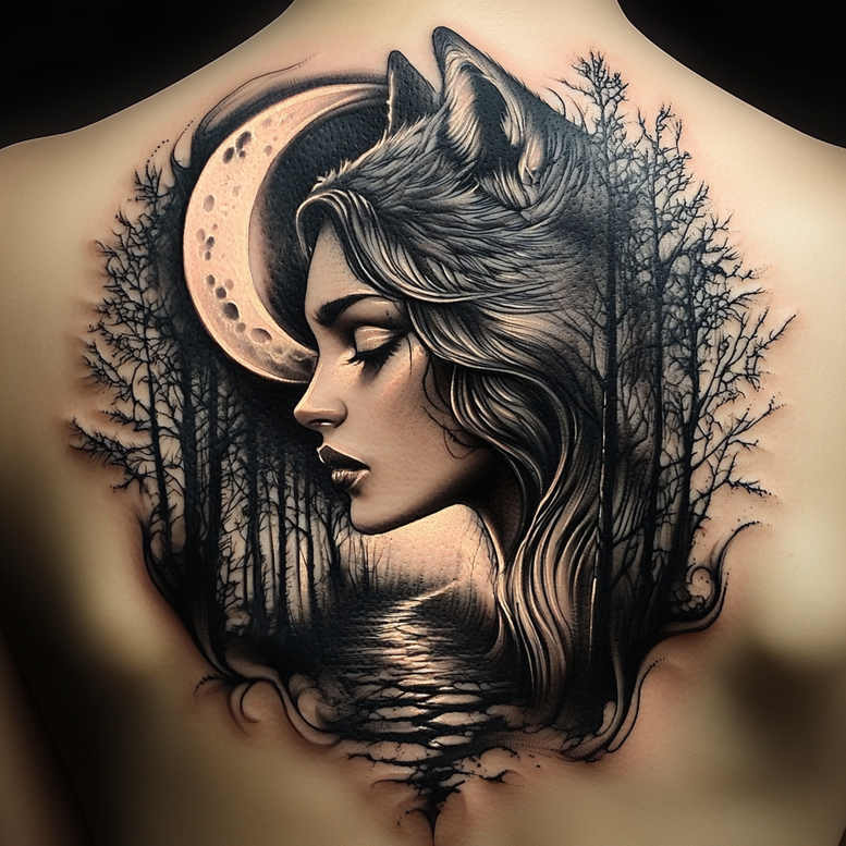 ornamental-figure-tattoo – tattoo design ideas free ai generated – cursed – for-side-torso – Gallery: surrealistic-characters-inkby-ai