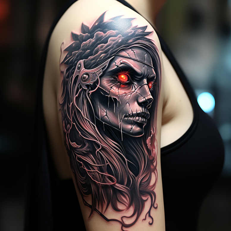 surrealistic-characters tattoo design ideas Surrealism psychedelic dream dweller shows strength