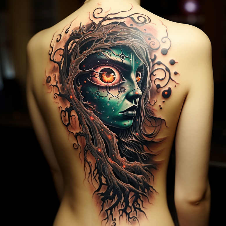 surrealistic-characters tattoo design ideas Surrealism shadow play inner world for wrist