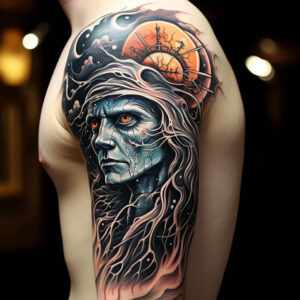 surrealistic-characters tattoo design ideas dreamlike visual mind perseverance and power