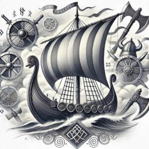 viking-ships-strength-symbol-realism-contrast-play-for-stomach – tattoo design ideas free ai generated – Gallery: viking-ships-inkby-ai