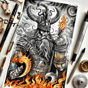 power-symbol-tattoo-unholy-for-knee – tattoo design ideas free ai generated – Gallery: vikings-inkby-ai