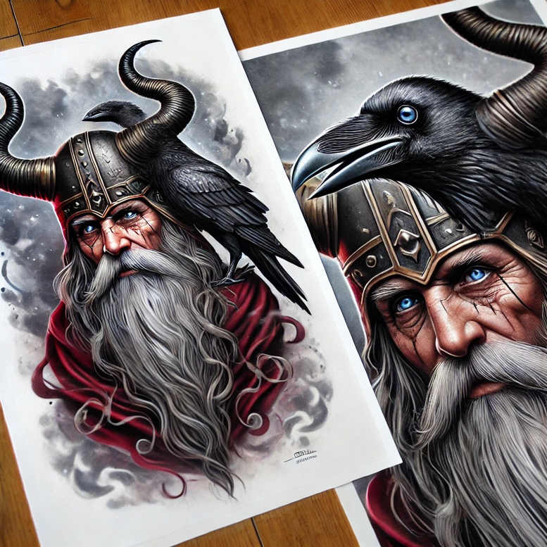 vikings tattoo design ideas Realism photo-like tattoo seafaring raider stands for courage