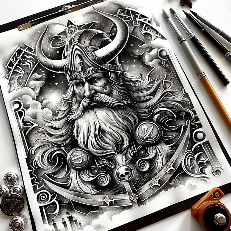 vikings tattoo design ideas true rendering warrior code represents perseverance