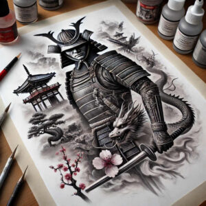 warriors-asia tattoo design ideas Surrealism hyperreal cultural power for hip