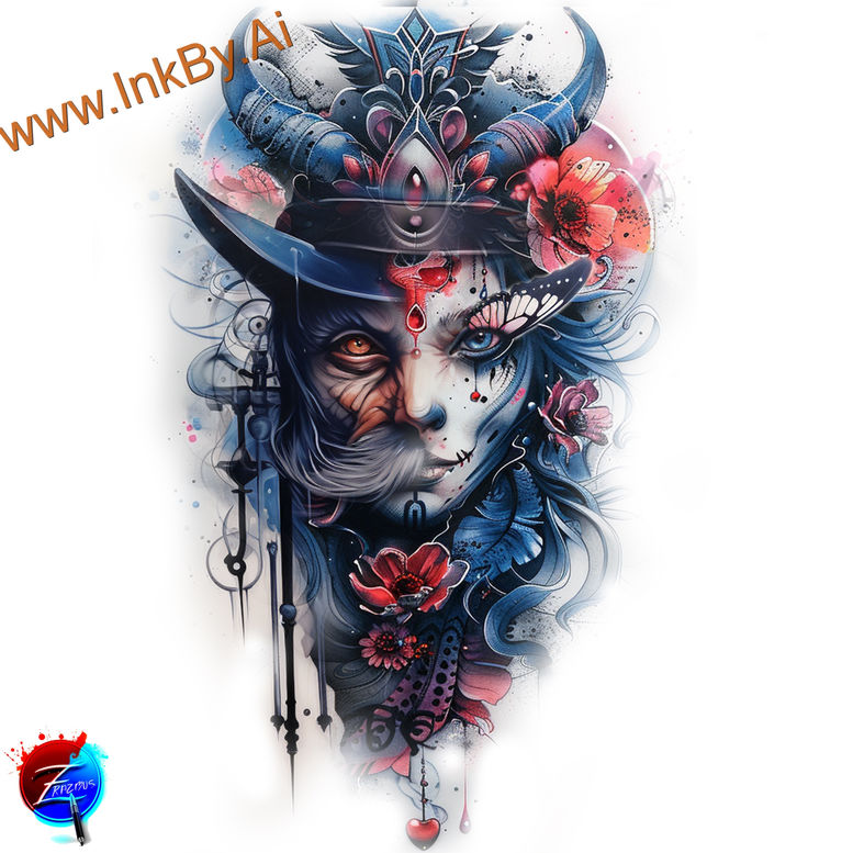 warrior-war-motif-neotraditional-artful-color-for-collarbone – tattoo design ideas free ai generated – Gallery: warriors-inkby-ai