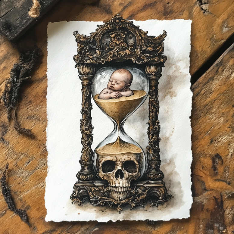 time-life-motif-realism-contrast-play-for-behind-ear – tattoo design ideas free ai generated – Gallery: watches-hourglass-inkby-ai