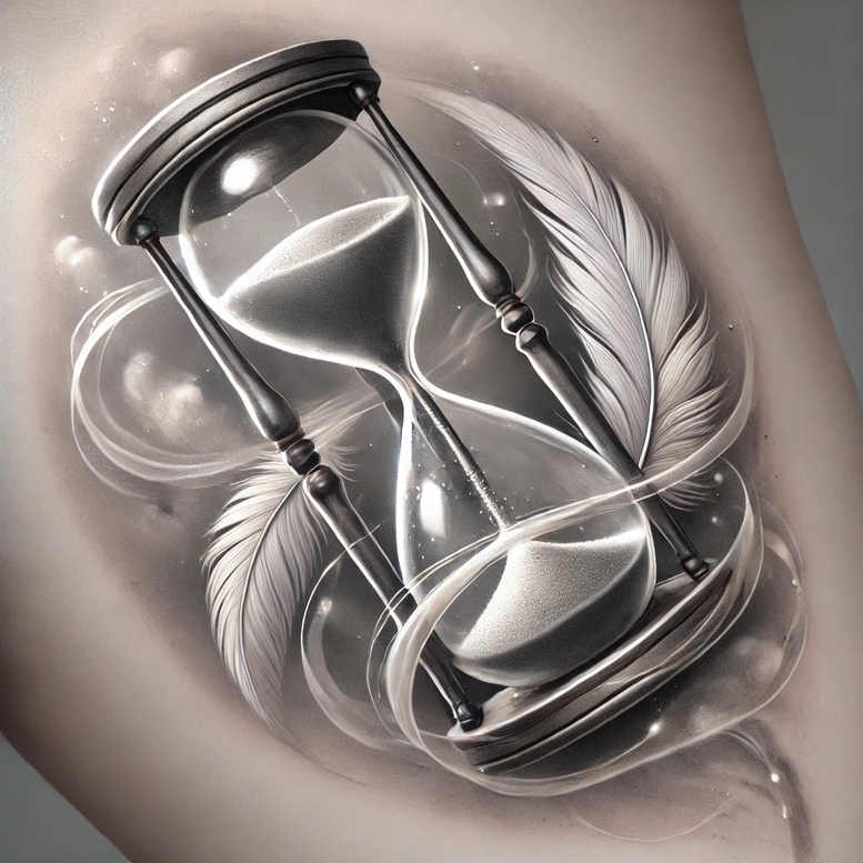time-change-symbol-realism-optical-depth-for-shoulder – tattoo design ideas free ai generated – Gallery: watches-hourglass-inkby-ai