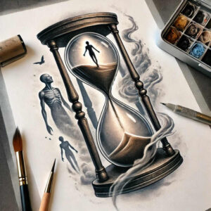 watches-hourglass tattoo design ideas form fidelity sand tattoo for lower back