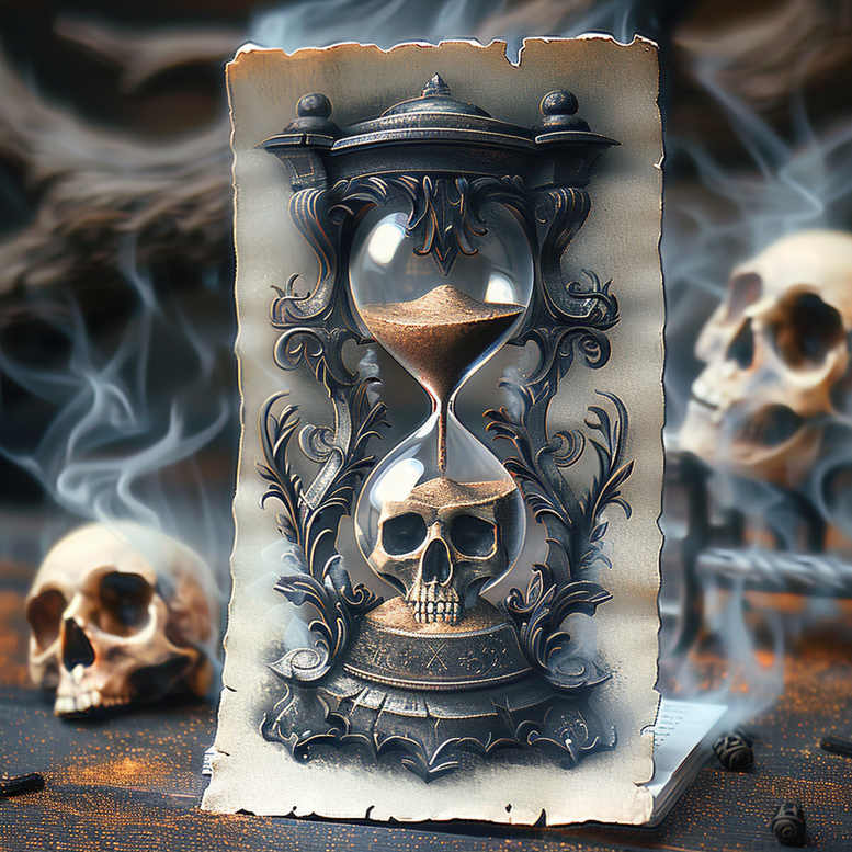 watches-hourglass tattoo design ideas Realism skin texture time funnel for hip