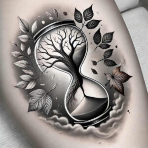 watches-hourglass tattoo design ideas Realism visual truth timekeeper symbol of perseverance
