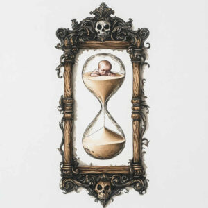 watches-hourglass tattoo design ideas refined color palette visual countdown for thigh
