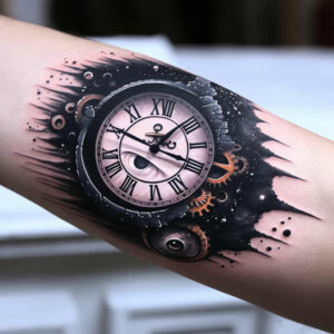 time-journey-symbol-surrealism-psychological-depth-for-ankle – tattoo design ideas free ai generated – Gallery: watches-hourglass-inkby-ai