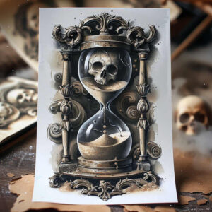 time-history-motif-neotraditional-clean-fill-for-palm – tattoo design ideas free ai generated – Gallery: watches-hourglass-inkby-ai