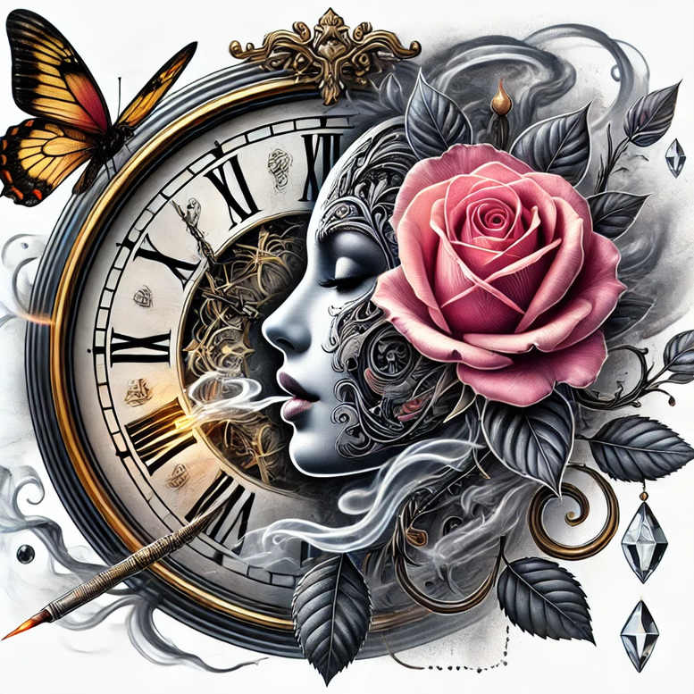 for-women-neotraditional-bold-highlights-for-toe – tattoo design ideas free ai generated – Gallery: watches-hourglass-inkby-ai