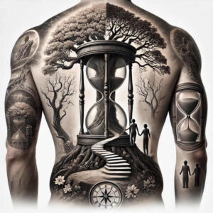 time-nostalgia-symbol-realism-depth-of-field-for-nape – tattoo design ideas free ai generated – Gallery: watches-hourglass-inkby-ai
