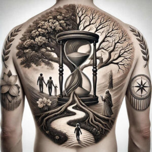 instant-surrealism-dynamic-shapes-for-shoulder – tattoo design ideas free ai generated – Gallery: watches-hourglass-inkby-ai