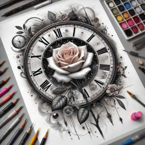 time-energy-symbol-realism-natural-finish-for-palm – tattoo design ideas free ai generated – Gallery: watches-hourglass-inkby-ai