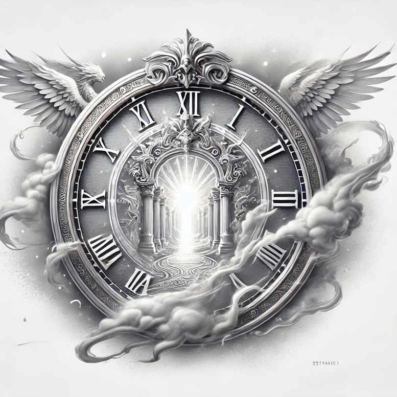 time-with-time-and-space-motif-realism-ink-precision-for-lower-chest – tattoo design ideas free ai generated – Gallery: watches-hourglass-inkby-ai