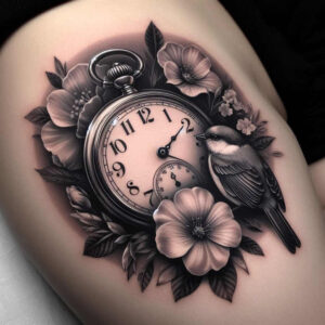 time-with-ornamental-details-realism-subtle-saturation-for-ribs – tattoo design ideas free ai generated – Gallery: watches-hourglass-inkby-ai