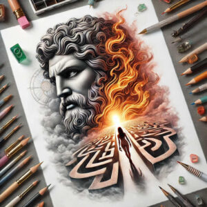 zeus tattoo design ideas Surrealism timeless divine judge embodying strength